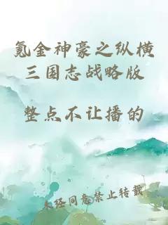 氪金神豪之纵横三国志战略版